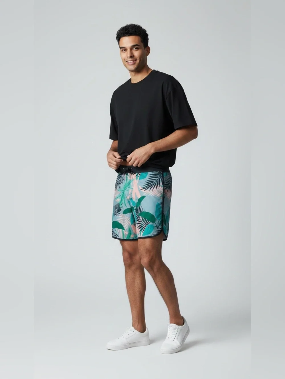 Alton Tropical Leaf Swim Board Shorts Size 38